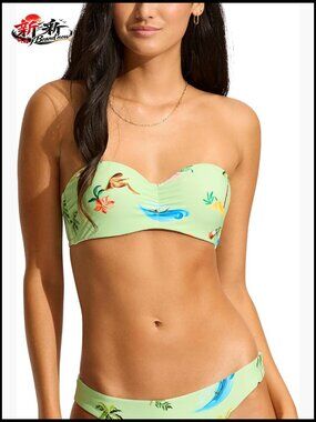 Bustier Bandeau Bikini Top with Soft Cups and Underwire